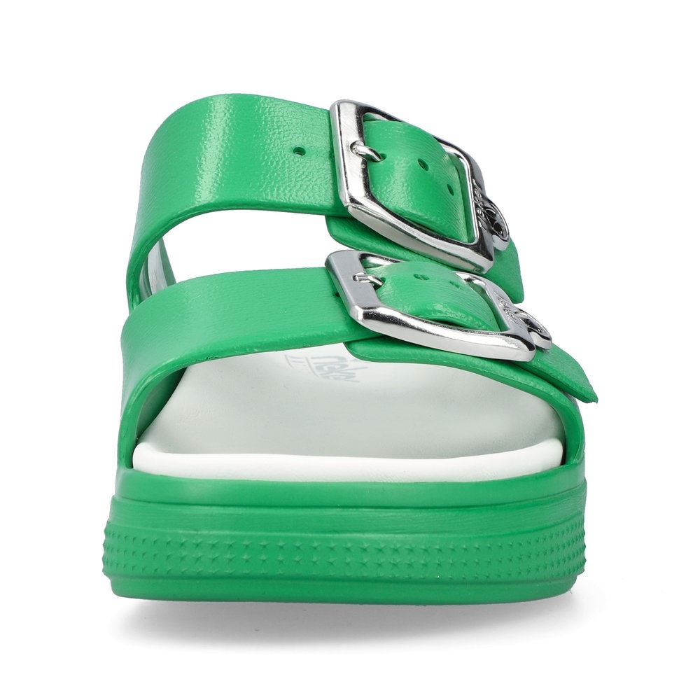 Rieker Damen Pantolette Plateauabsatz grün S13  P2180-53 