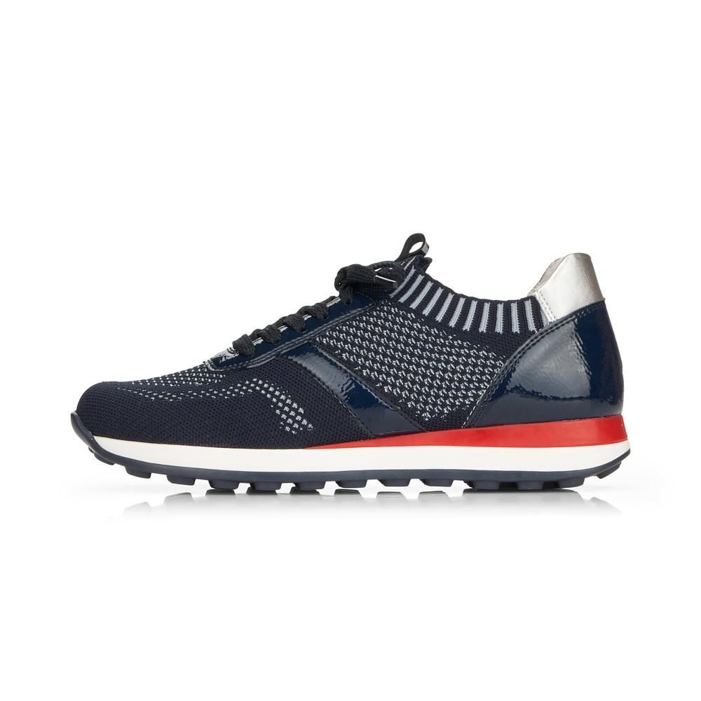 Remonte Sneaker Schnürer Halbschuh softfoam blau D1813-14 