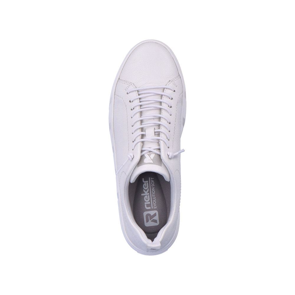 Rieker EVOLUTION Damen Sneaker Leder Plateau- Sohle Wechselfußbett weiß S13 W0500-80 