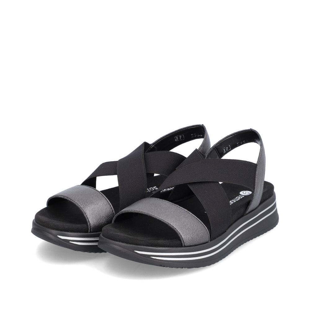Remonte Damen Riemchensandalen nachtschwarz S13  R2954-01 