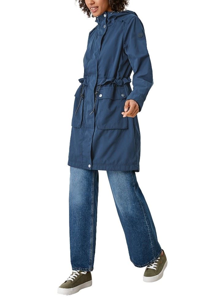 QS designed by Mantel Parka Cargo- Look grün blau S12  2109535 