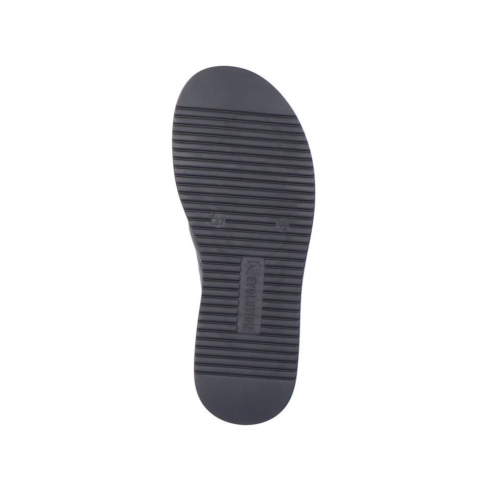 Rieker EVOLUTION Damen Pantolette Leder schwarz S13  W0802-00 