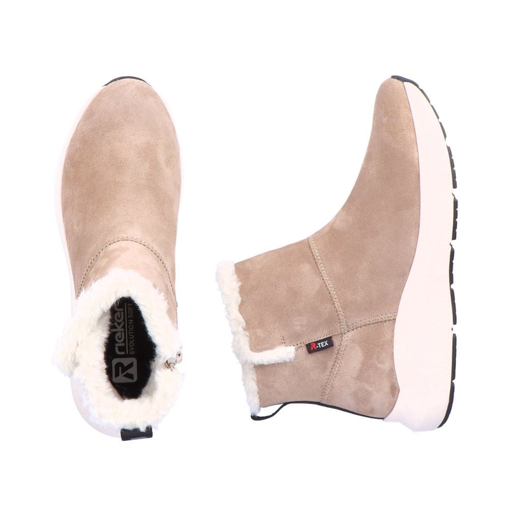 Rieker R-Evolution Damen Stiefelette Rauleder TEX- Membran beige S22 42170-64 