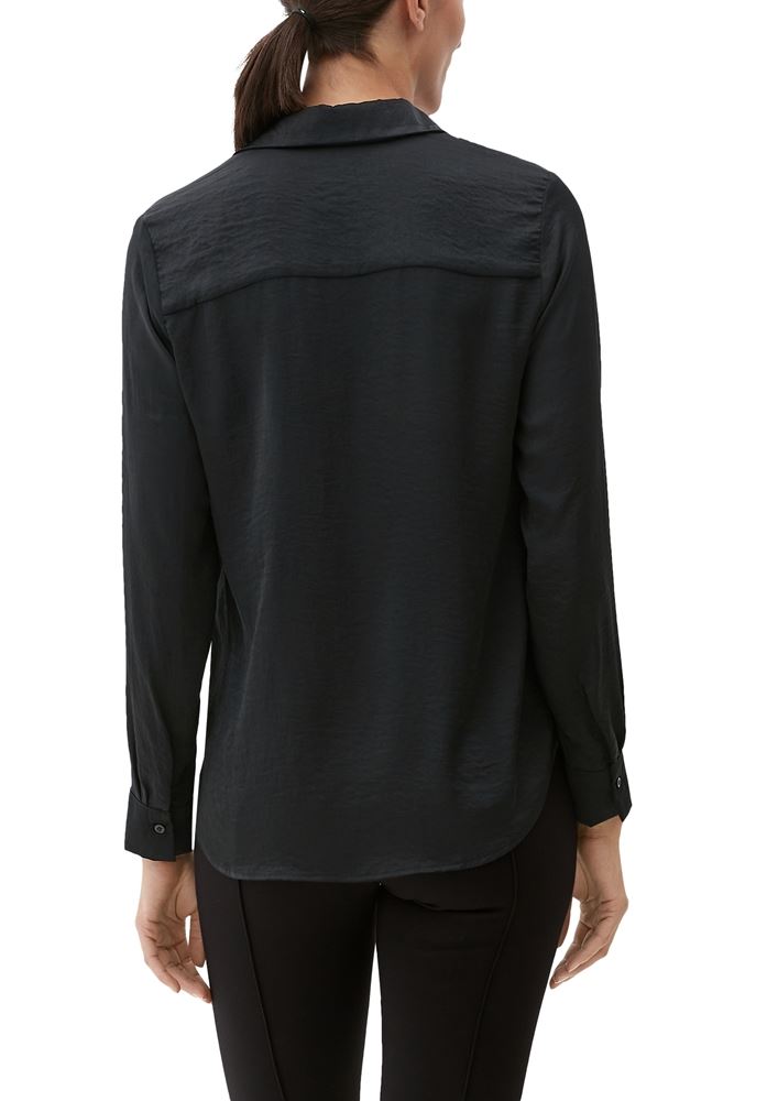 s.Oliver Bluse aus recyceltem Polyester S22  2124797 34 | 5659 BLUE | 