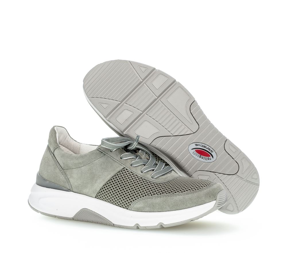 Gabor rollingsoft Damen Sneaker low Materialmix grün S13 26.897.41 