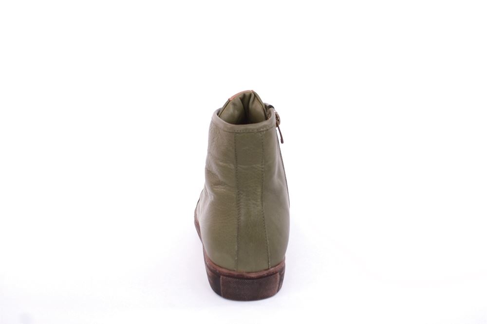 Andrea Conti Damen Schnürschuh Schnürstiefelette Leder Bequem grün S22 0348841474 