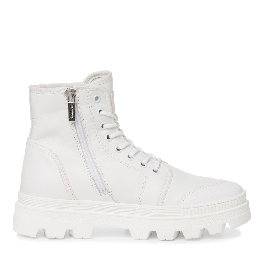 Tamaris Stiefelette Sommer- Boots TOUCHit- Fußbett derbe Sohle fuxia, white leather  S13  1-1-25406-20 