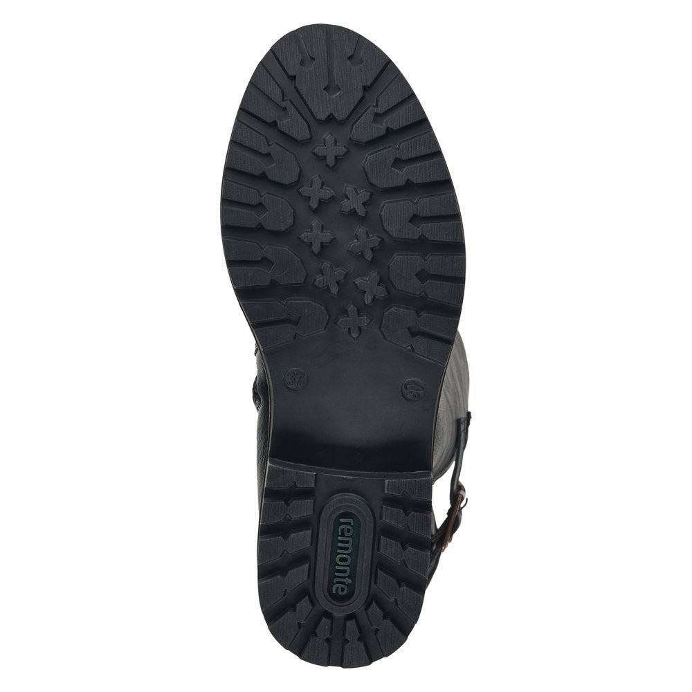 Remonte Damen Langschaftstiefel Stiefel Lammfellfutter Wechselfußbett schwarz S22 R6590-01 37 | schwarz | G