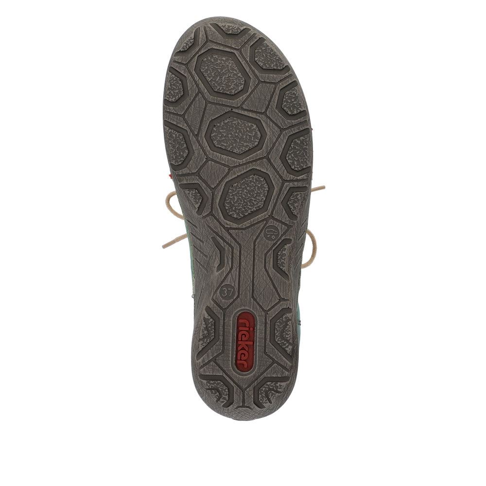 Rieker Antistress Damen Schnürschuh mehrfarbige Ösen grün S23  52507-52 