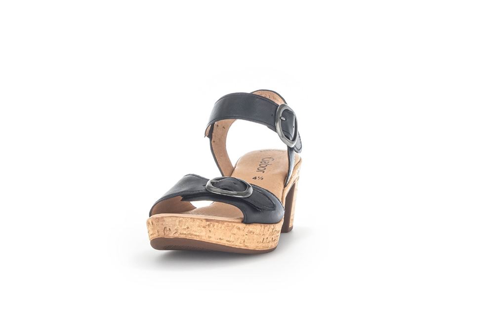 Gabor Plateau Sandale schwarz S13 24.764.27 