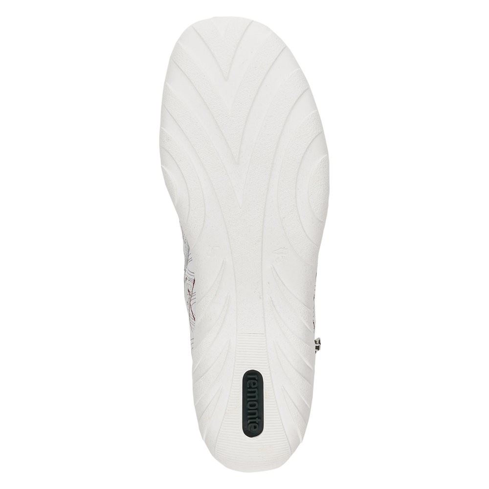 Remonte Damen Sneaker High Leder gemustert weiß S12  R3474-80 38 | weiss/silver-re | G