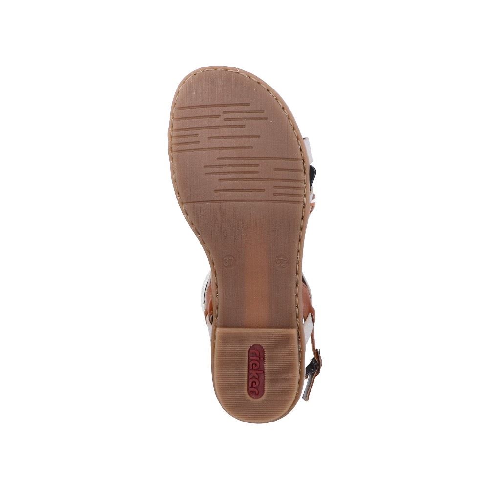 Rieker Antistress Damen Sandale Riemchen silber S12  64263-40 38 | fog-silver/caye | F