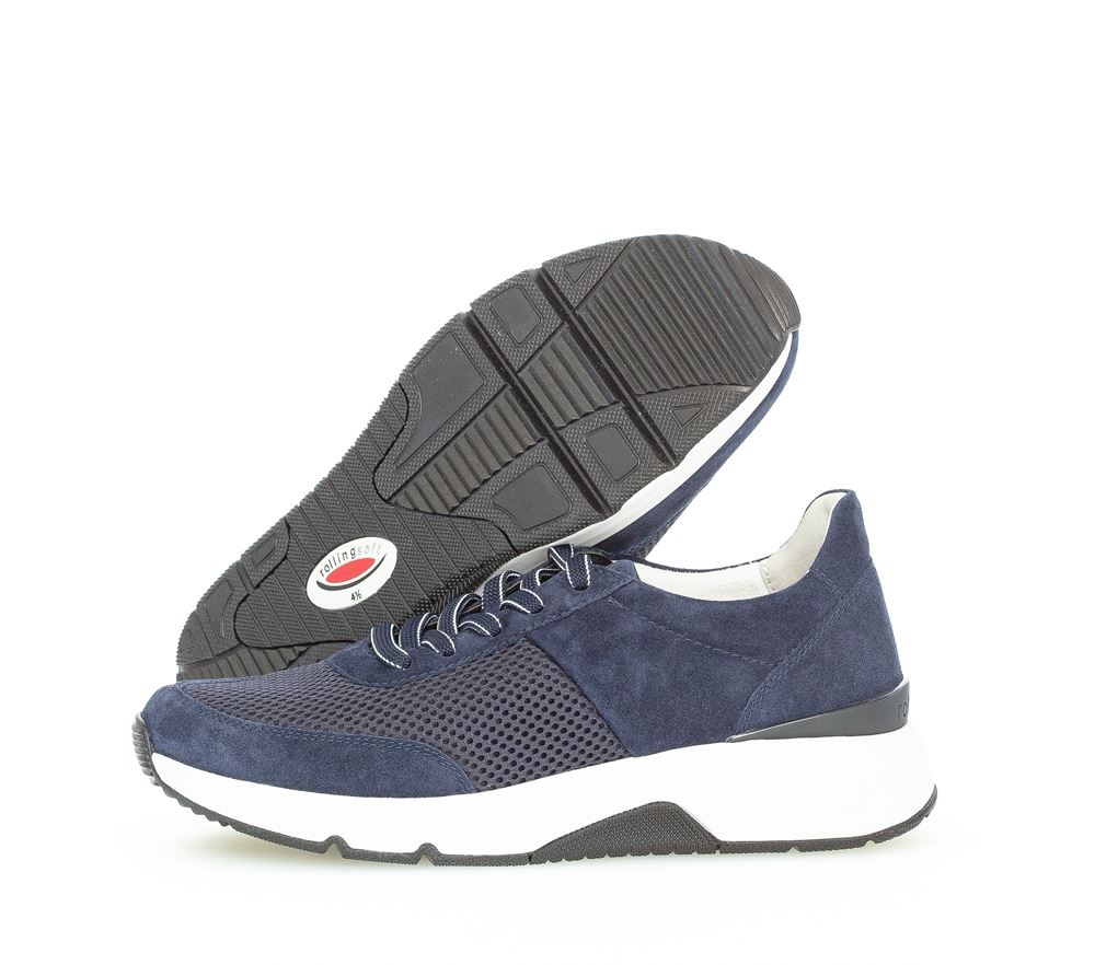 Gabor rollingsoft Damen Sneaker low Materialmix blau  S13   26.897.36 