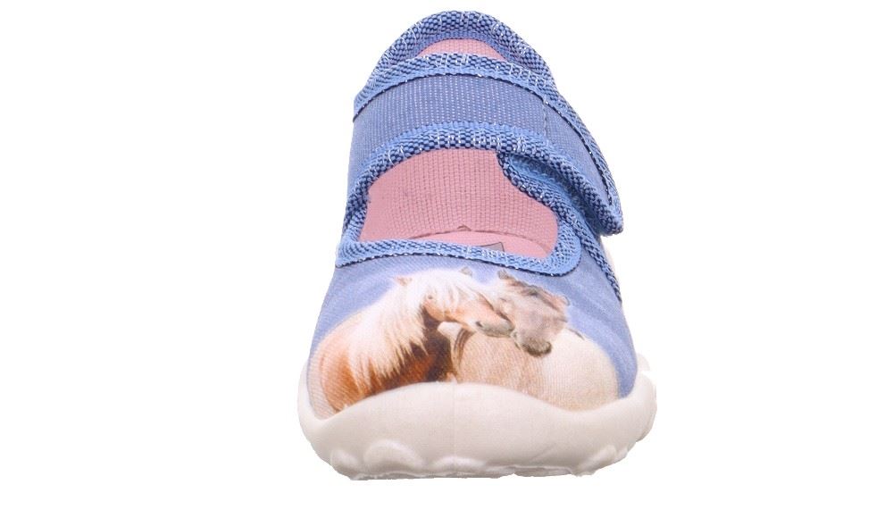 Superfit Hausschuh BONNY Blau mehrfarbig Horses 1-000281-8400 27 | blau | 