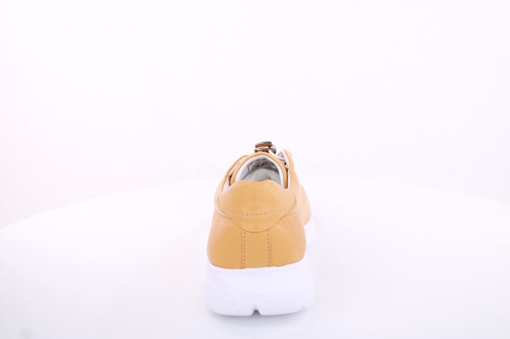 PETER ERIKSON Damen Sneaker Leder Wechsel- Fußbett gelb, grau S13 231508 