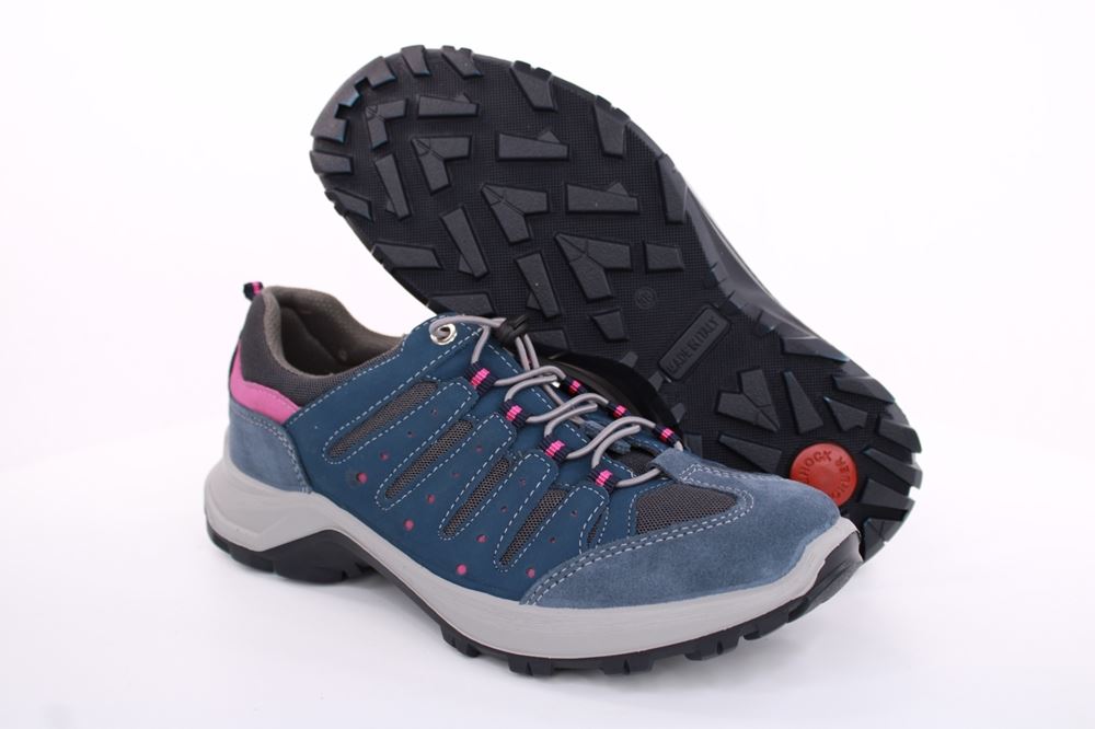 Imac Damen Trekkingschuh Wanderschuh Schnellschnürung Leder/ Mesh blau S13 356740 