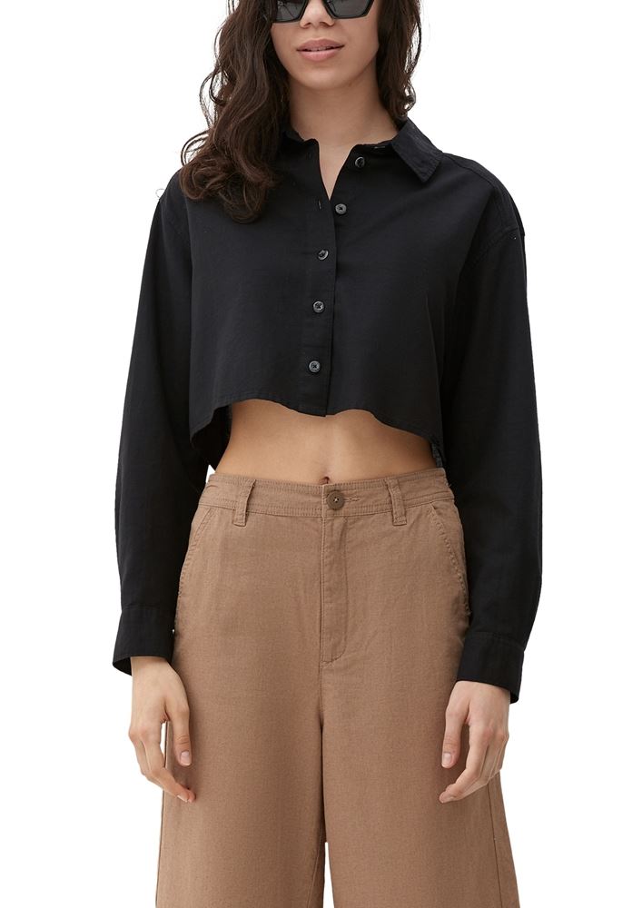 QS designed by Bluse im Boxy-Schnitt weiß, schwarz S13  2126819 