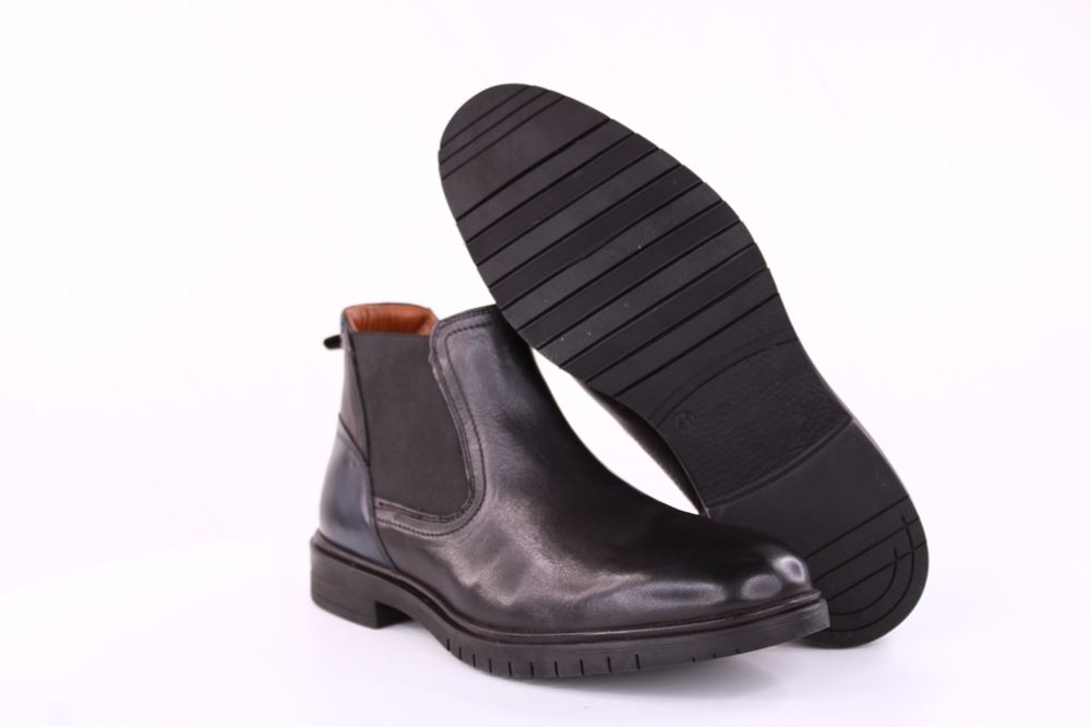 Marc Shoes Herren Chelsea- Boots Leder schwarz S21 831841 40 | 00671 black | 