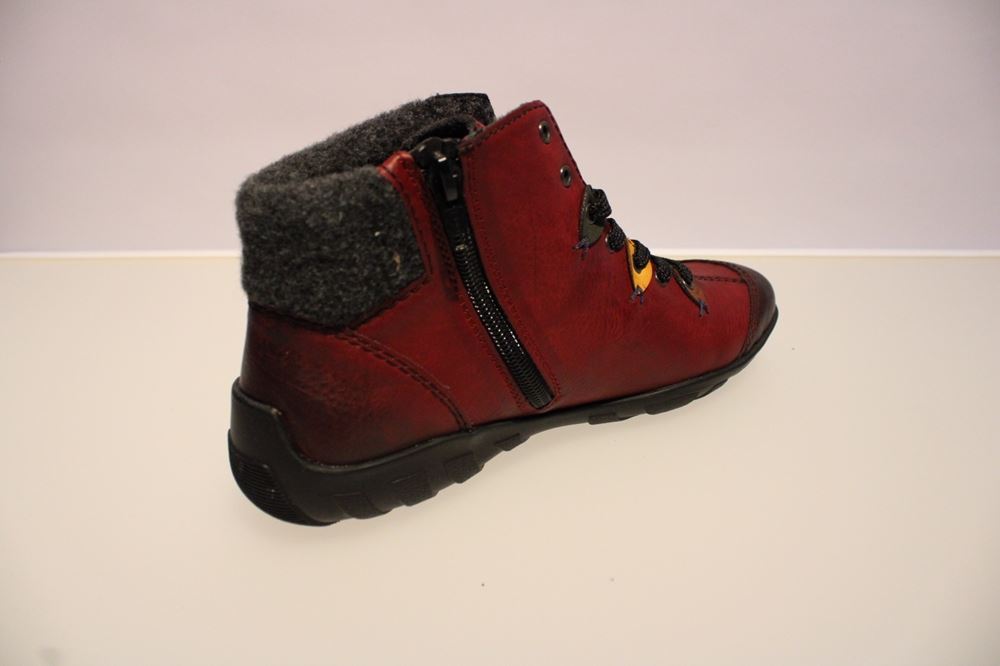 Rieker Schnürschuh  Wechselfußbett Reißverschluss L6513 