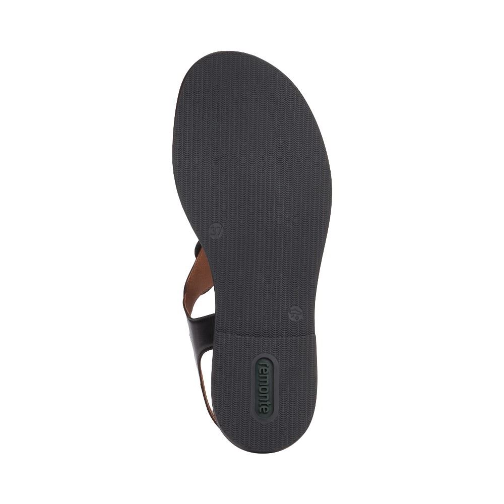 Remonte Sandale Leder schwarz Klettverschluss D3655 