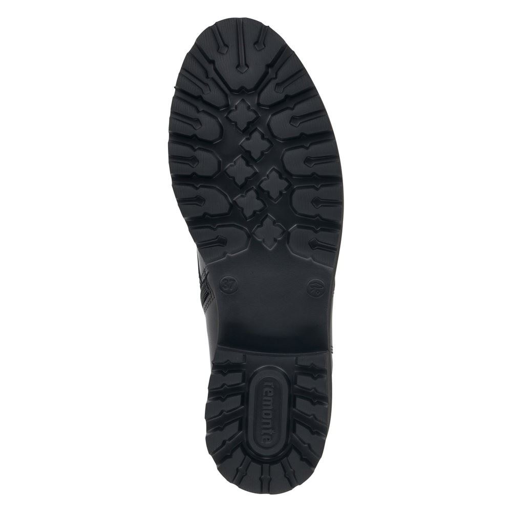 Remonte Damen Schnürstiefelette Leder schwarz S22 D8671-01 