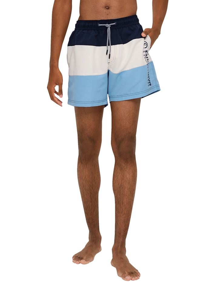 QS designed by Badehose mit Streifen rot, blau S13  2132437 