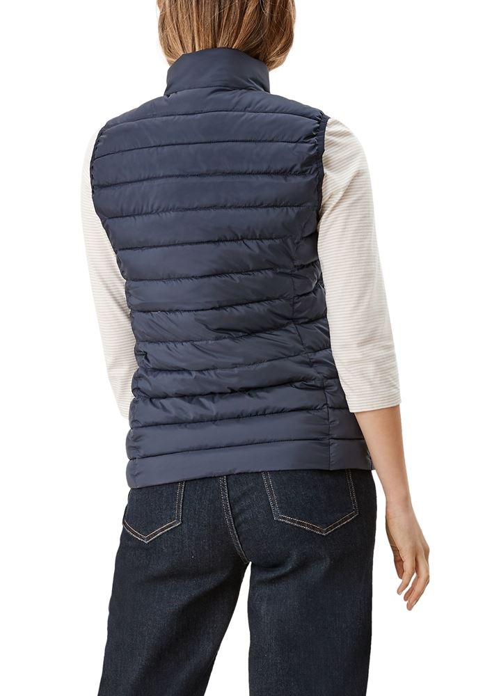 s.Oliver Damen Steppweste Stehkragen grün,blau,schwarz S22 2116408 