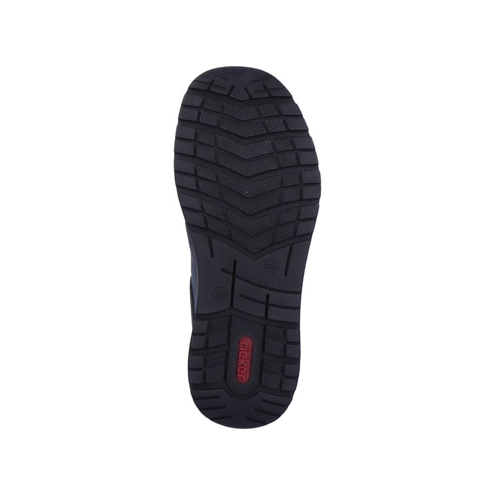 Rieker Antistress Herren Schnürhalbschuh Sneaker Wechselfußbett schwarz S22 B9050-00 44 | schwarz/schwarz | H