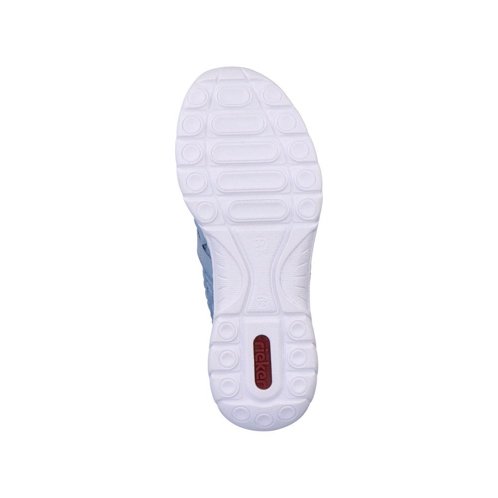 Rieker Antistress Damen Slipper Textil Kettendetail blau S13 L3270-12 