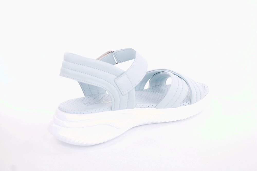 PETER ERIKSON Damen Sandale Comfort- Fußbett Leder blau, grün, weiß S13  231511 