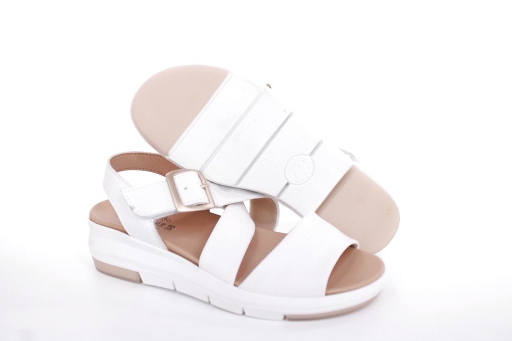 ACO MAIRA 07 Damen Sandale Leder Wechselfußbett weiß S13 1300/10927 