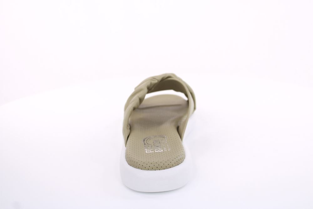 PETER ERIKSON Damen Pantolette Leder Comfort- Fußbett grün, schwarz S13 221511 