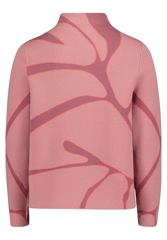 Betty Barclay Strickpullover Stehkragen grafisches Muster grün,rot S22 57981026 