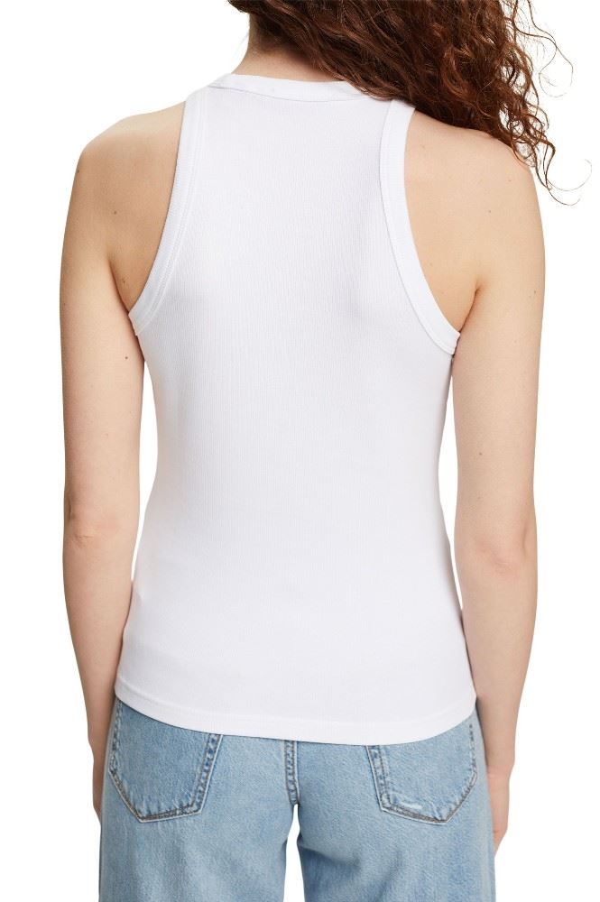 EDC Tank- Top gerippte Optik schwarz weiß blau S22 062CC1K301 S | C001 BLACK | 