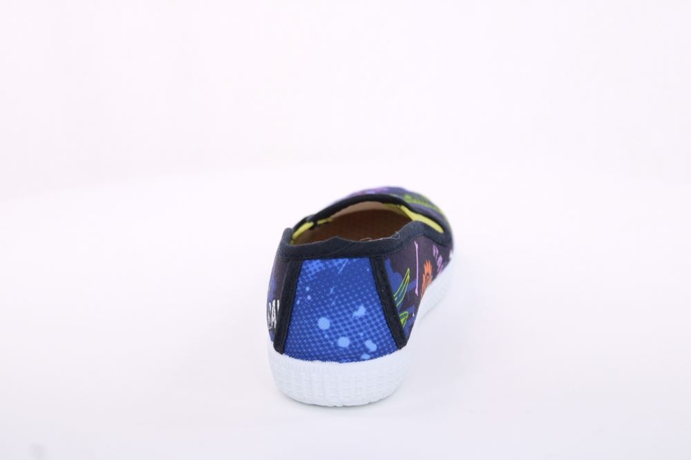 s`knöpfli Kinder Hausschuh Schlupfschuh Jungen Dinosaurier- Motiv blau S13 V28967 