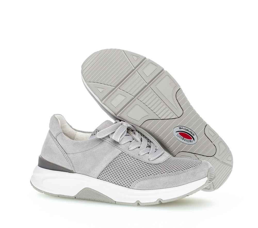 Gabor rollingsoft Damen Sneaker low Materialmix grau S13 26.897.40 