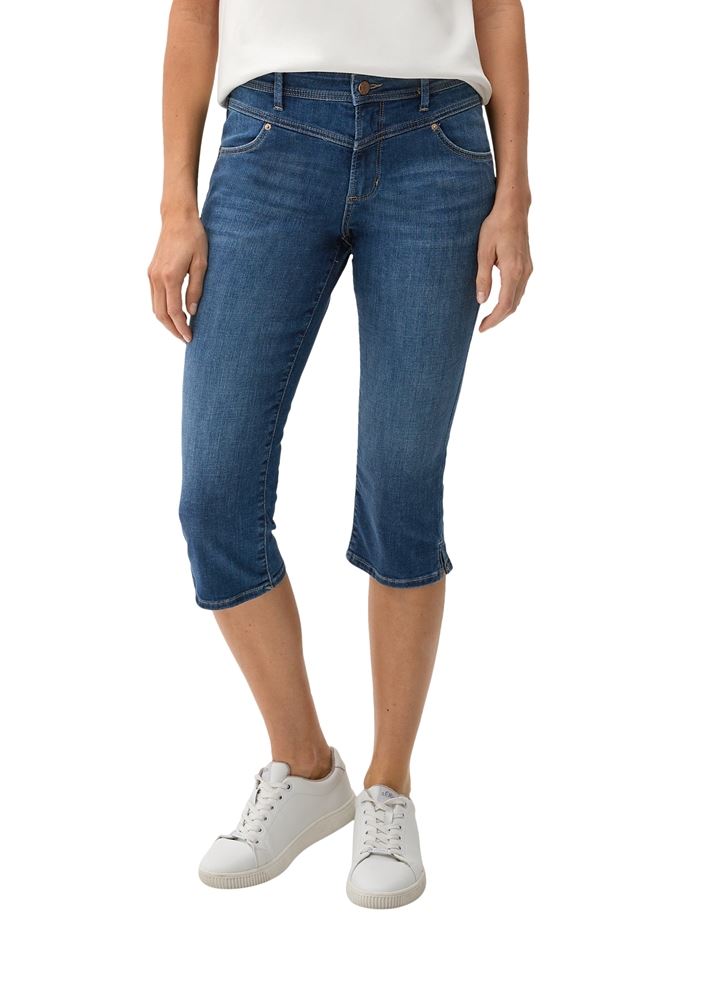 s.Oliver Slim: Capri Jeans mit Sattelbund blau S13  2132639 