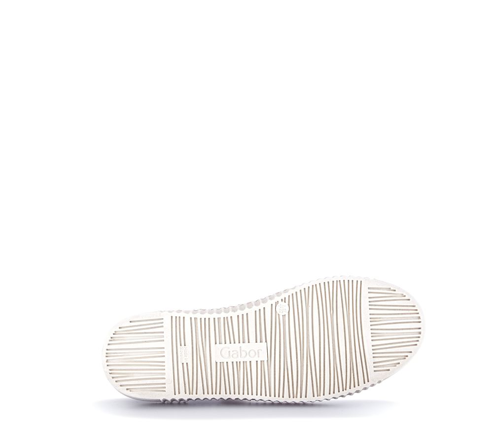 Gabor Sneaker low Rauleder Reißverschluss Wechselfußbett beige S13 23.334.12 