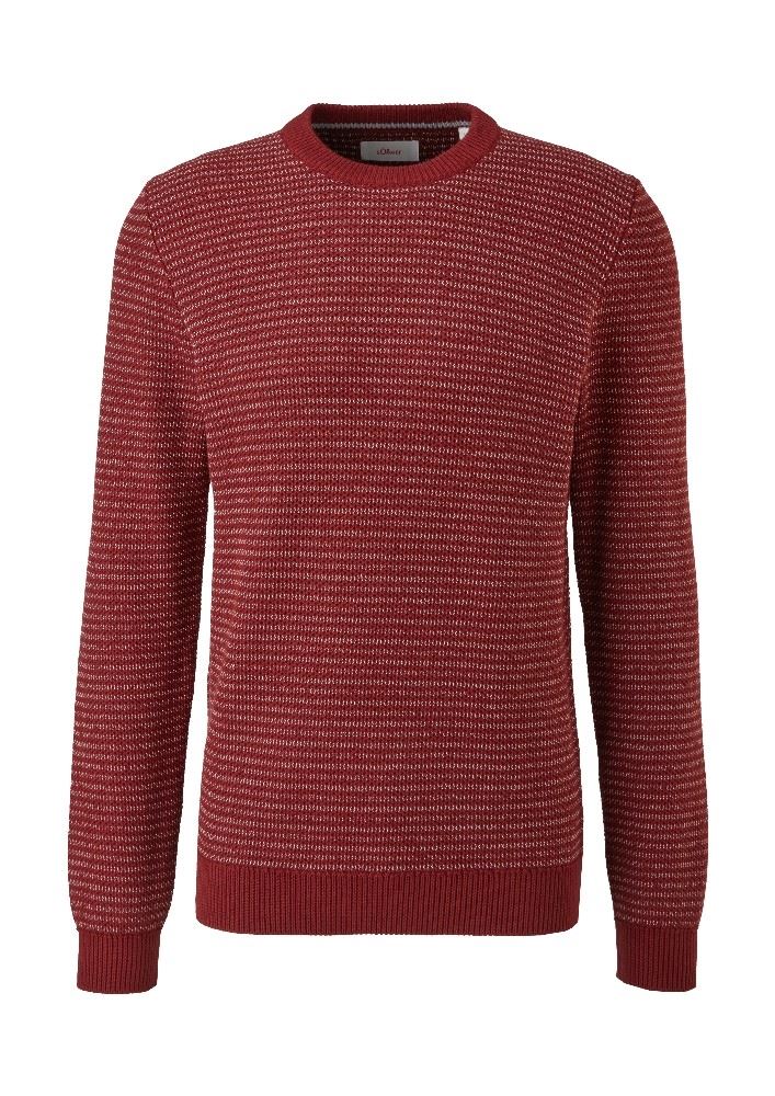 s.Oliver Strickpullover Rundhals Rippblende S22 2118059 