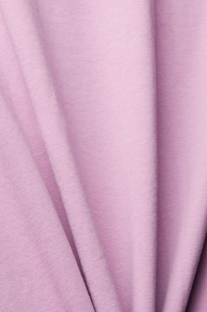 EDC T- Shirt Frontprint rundhals- Ausschnitt weiß, lila S12 052CC1K328 XS | C560 LILAC | 