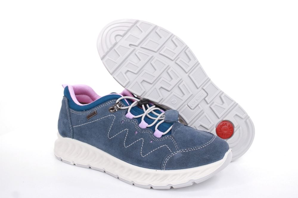 Imac Damen Outdoorschuh Trekkingschuh TEX- Membran Leder Schnellschnürung blau S13 356888 
