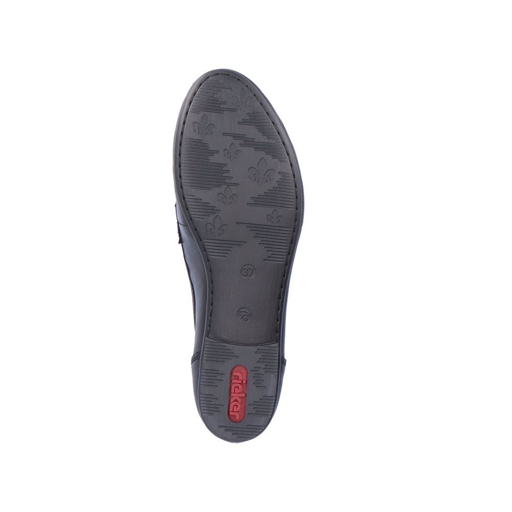 Rieker Antistress Damen Slipper Loafer elegant Leder schwarz S13 51954-01 