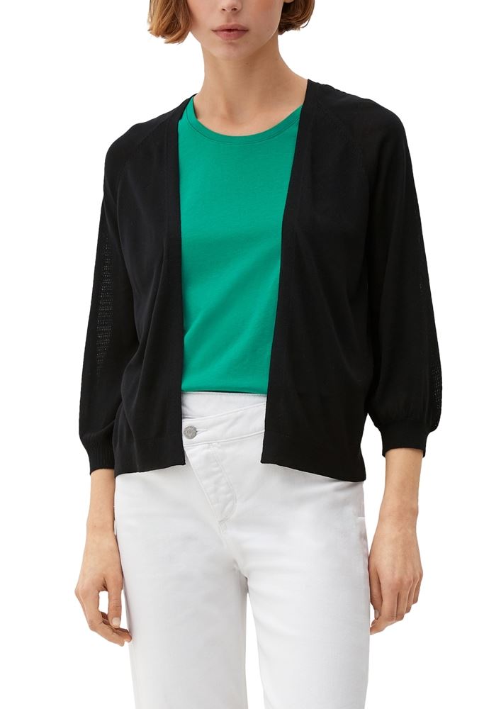 s.Oliver Strickjacke aus Viskose weiß, schwarz S13  2132698 