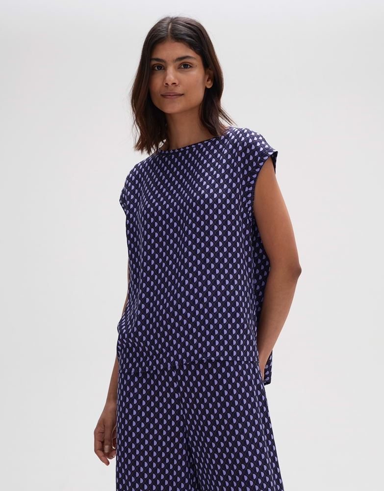 OPUS Shirtbluse Fauni 1/2 Arm Retro-Druck S13 10224211791206 