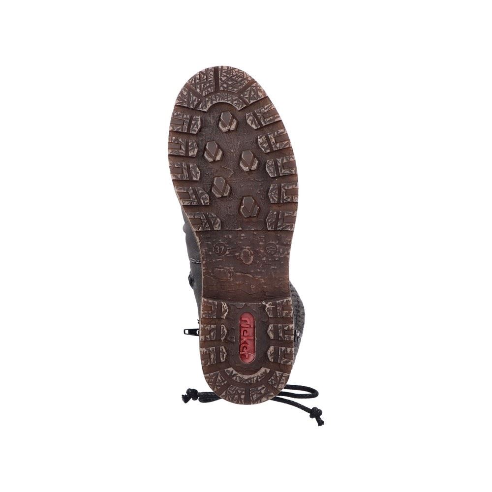Rieker Antistress Damen Stiefel Strickbund TEX- Membran kuscheliges Warmfutter grau S22 Z4756-45 