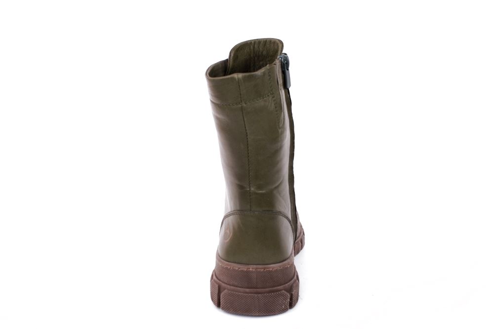 Andrea Conti Damen Stiefelette Boots Leder Bequem derbe Sohle grün S22 0084802042 40 | oliv | 