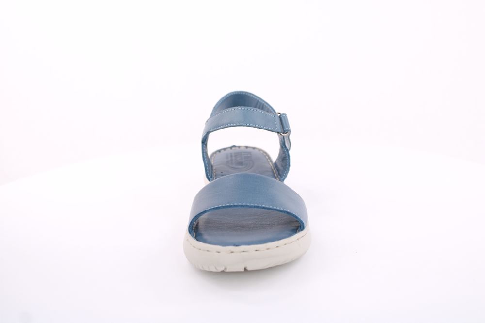 PETER ERIKSON Damen Sandale Leder Comfort- Fußbett blau, schwarz S13 231521 