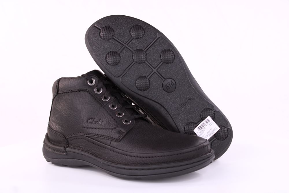 Clarks Nature Lite Herren Schnürschuh Schnürboots Leder schwarz S21  26161195 