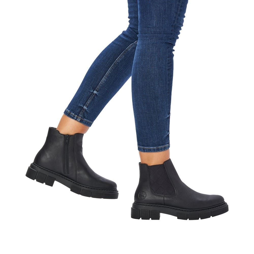 Rieker Antistress Stiefelette Chelsea- Boots schwarz S22 M3854-00 