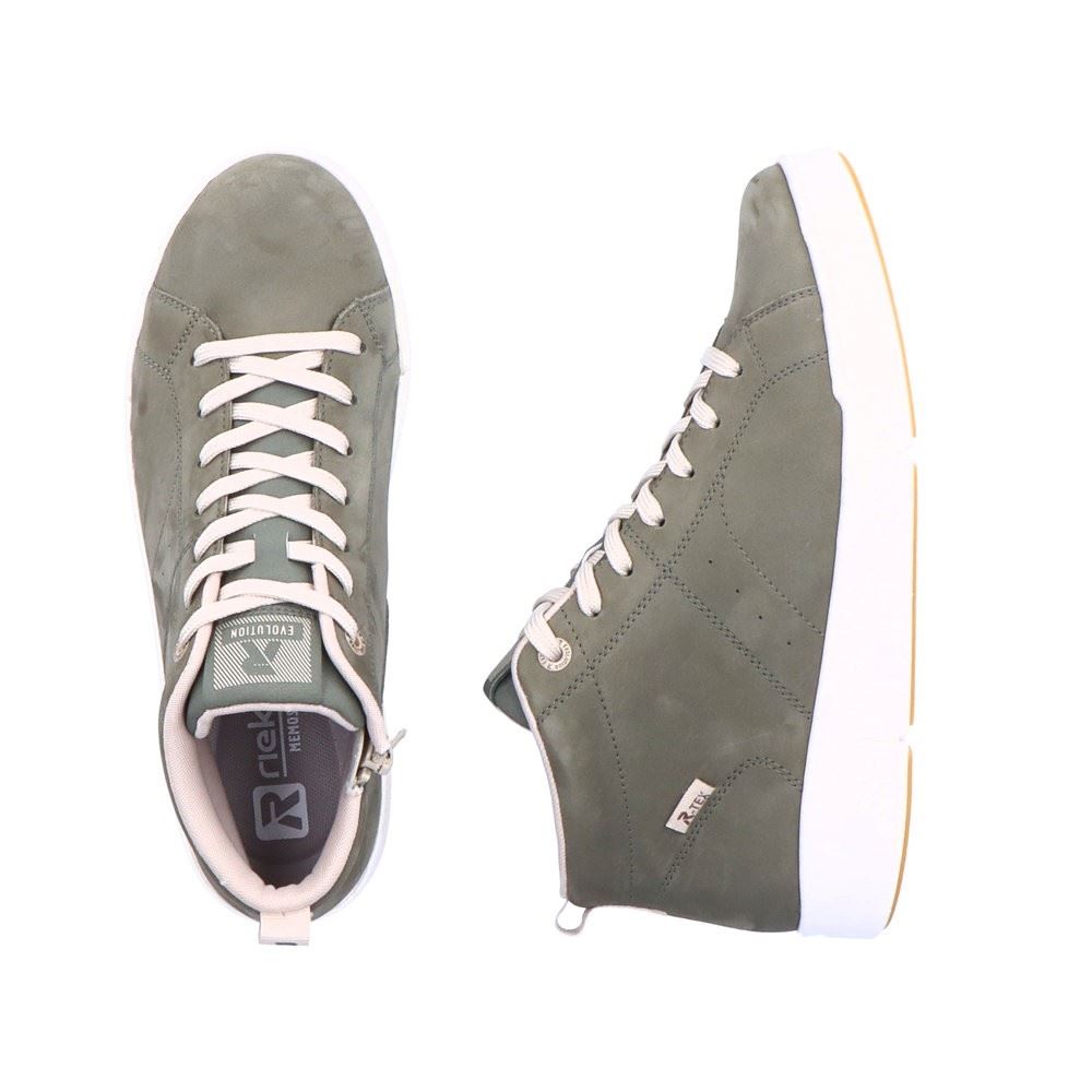 Rieker EVOLUTION Damen Sneaker High  TEX- Membran grün S22 41907-54 40 | moor/moor | F